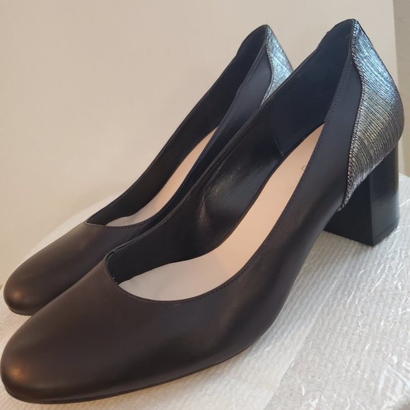 Mellow Yellow Alily Black chunky heels women size EU39/ USA 8.5,  made in Spain. - Picture 8 of 16